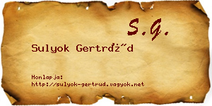 Sulyok Gertrúd névjegykártya